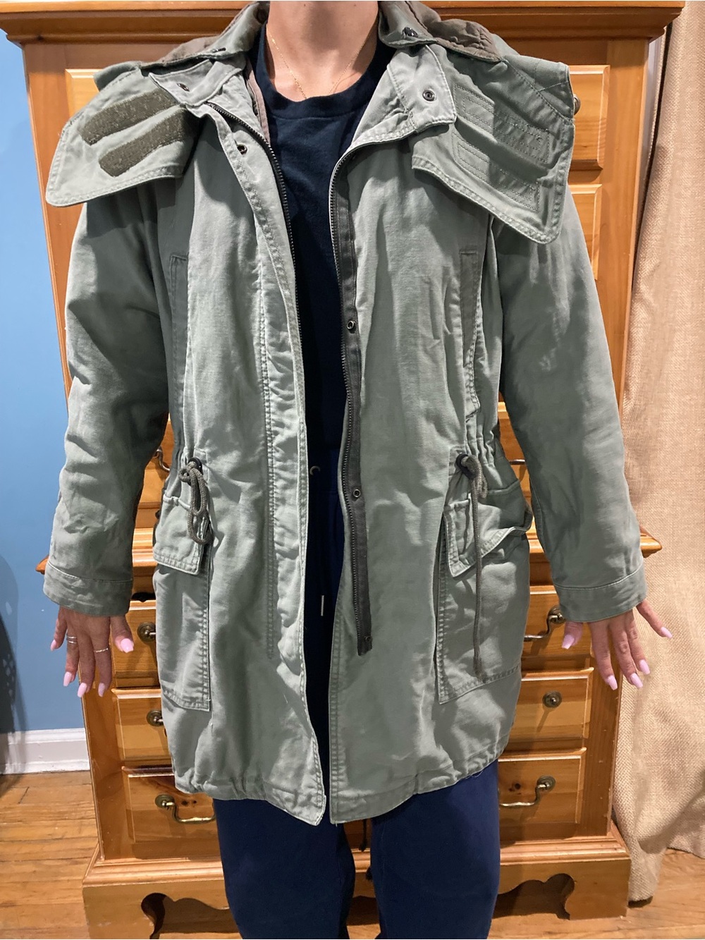 GAP women’s Olive Green Utility Anorak Jacket - size S.
